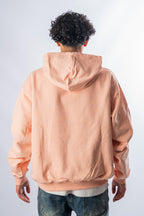 men pink clay oversized signature hoodie - ASTRAVITA