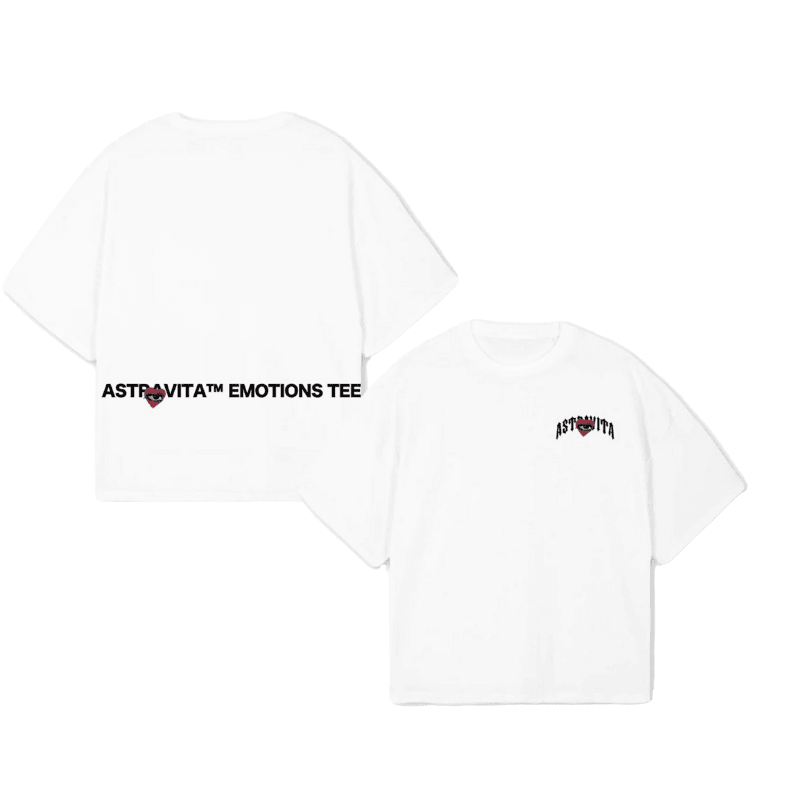 Astravita emotions tee - white boxy fit - ASTRAVITA