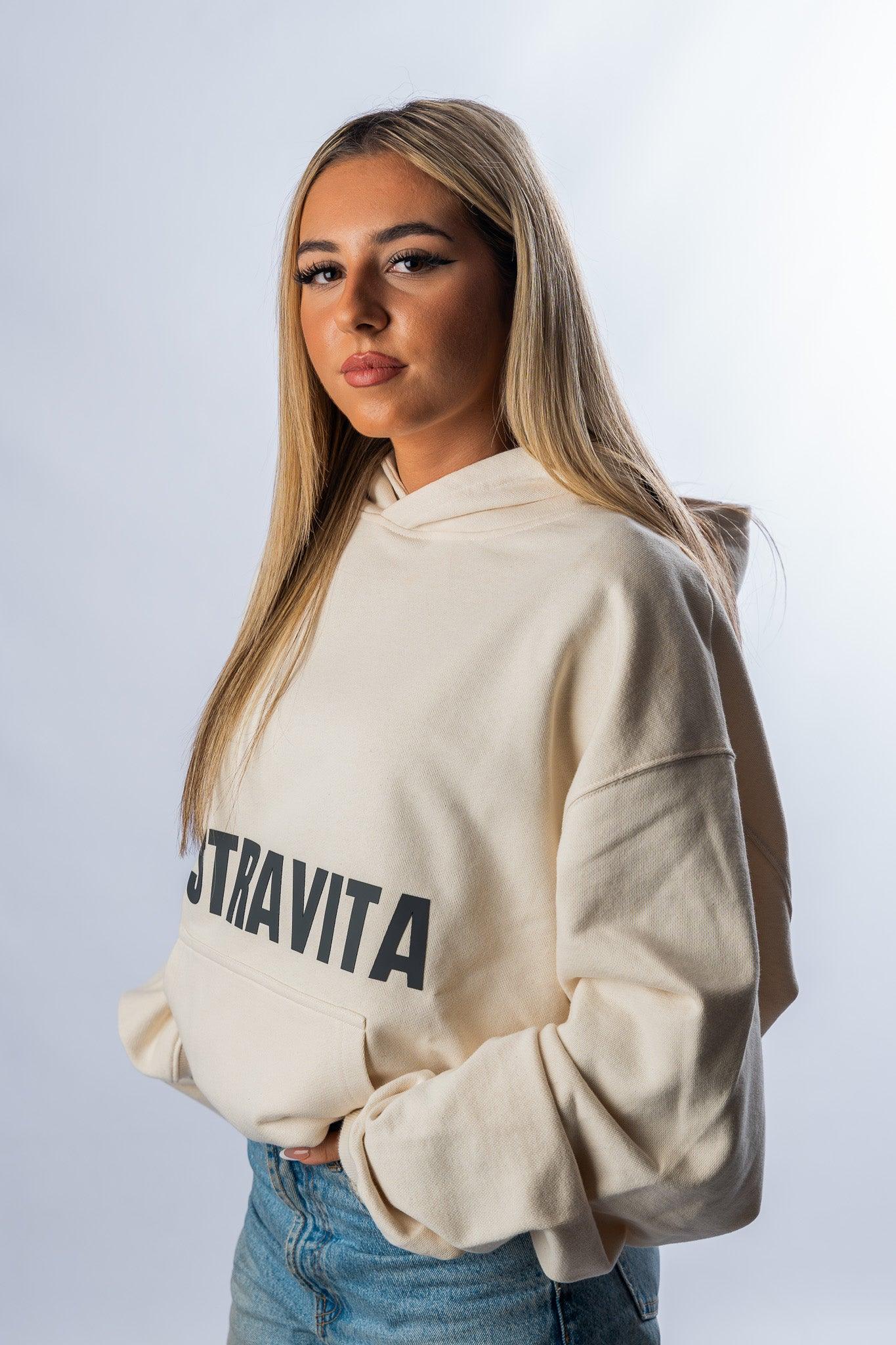 women natural oversized signature hoodie. - ASTRAVITA