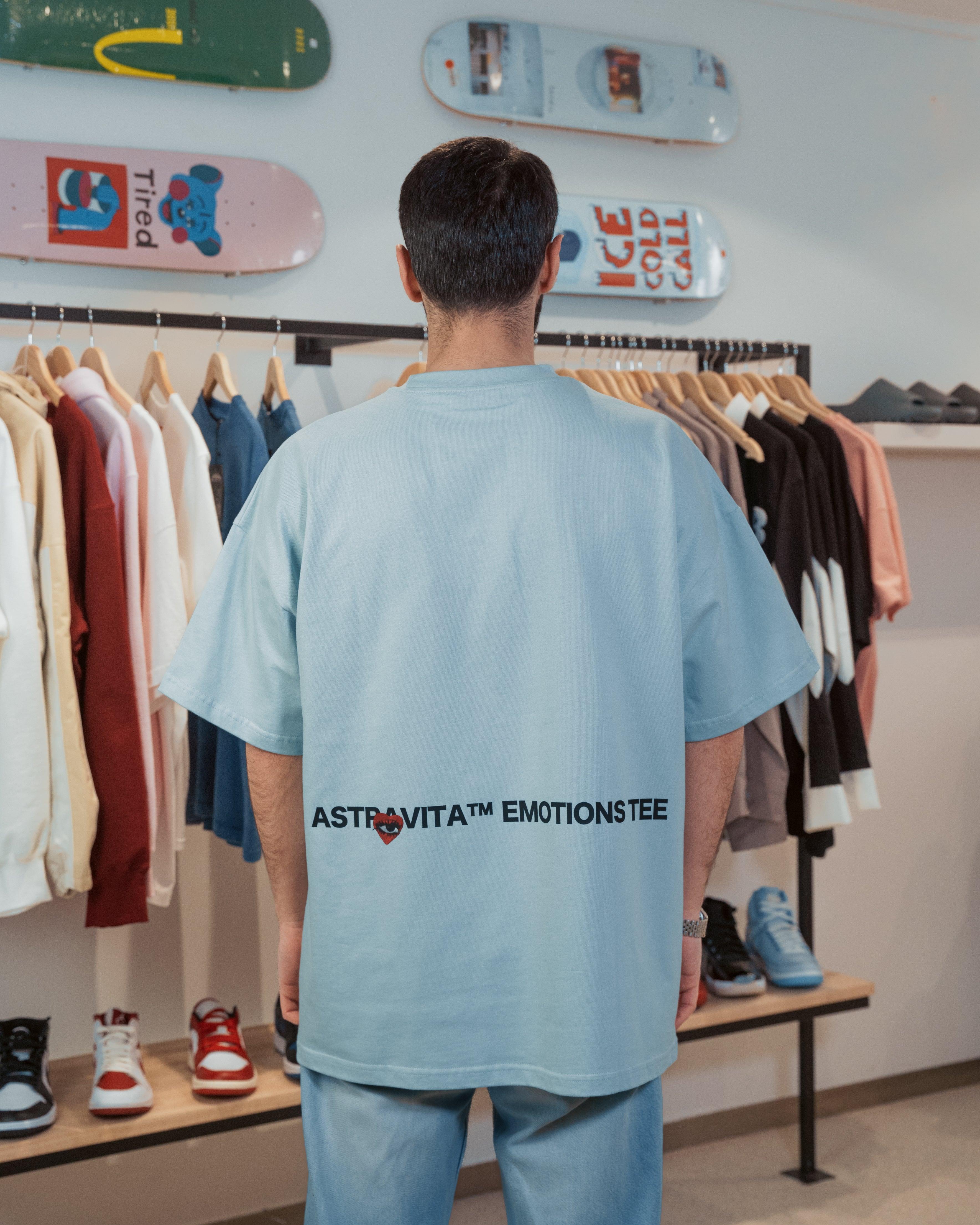 oversized Astravita emotions tee - sky blue - ASTRAVITA
