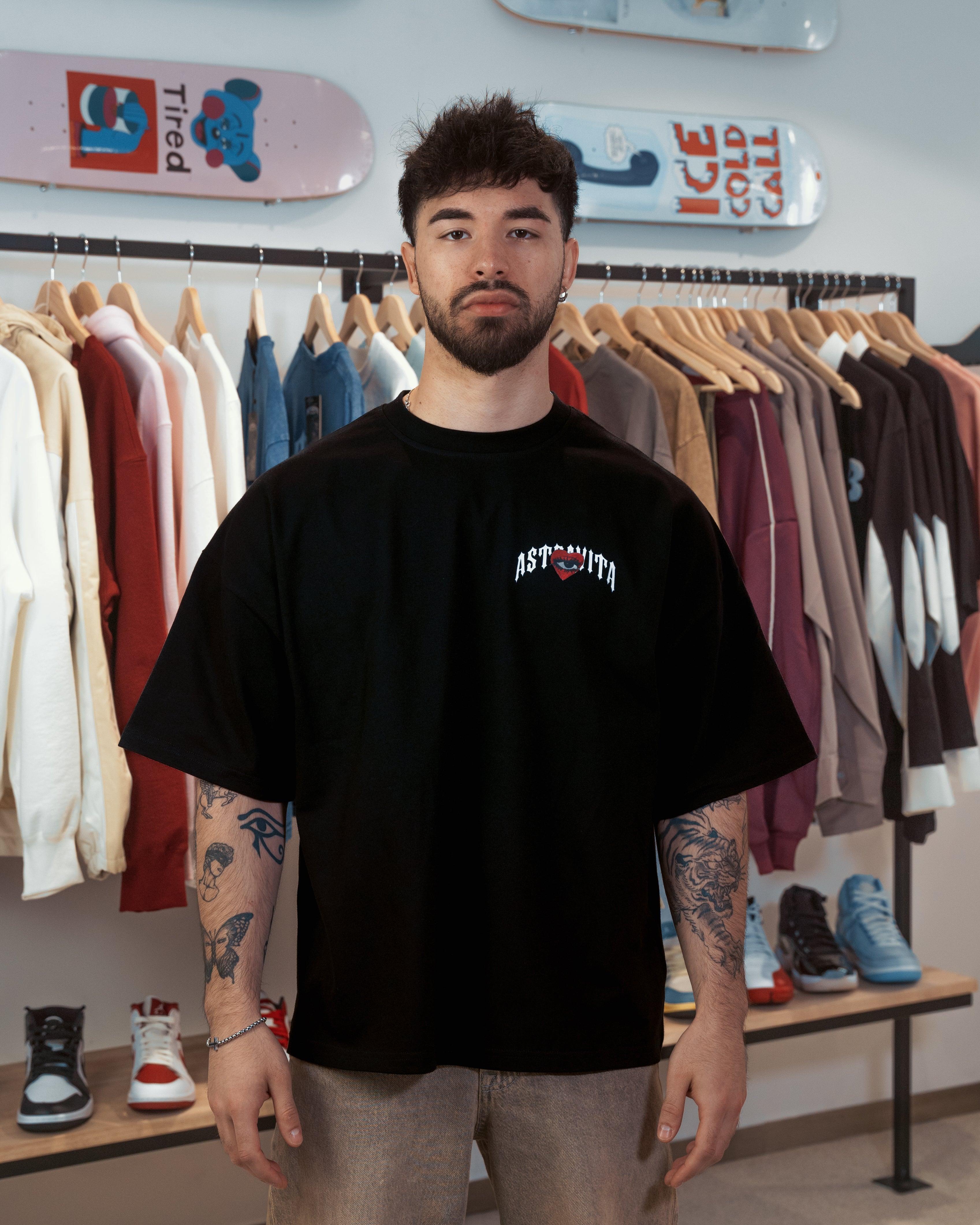 Astravita emotions tee - black boxy fit - ASTRAVITA