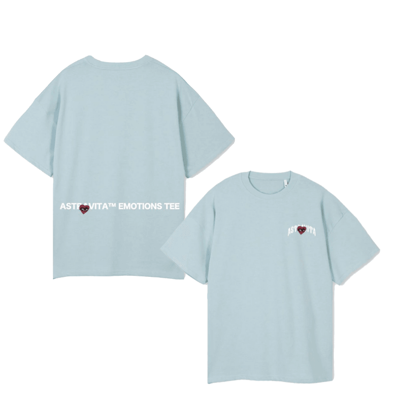 oversized Astravita emotions tee - sky blue - ASTRAVITA