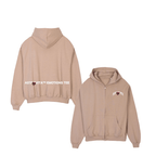 oversized Astravita emotions zip hoodie - croissant - ASTRAVITA
