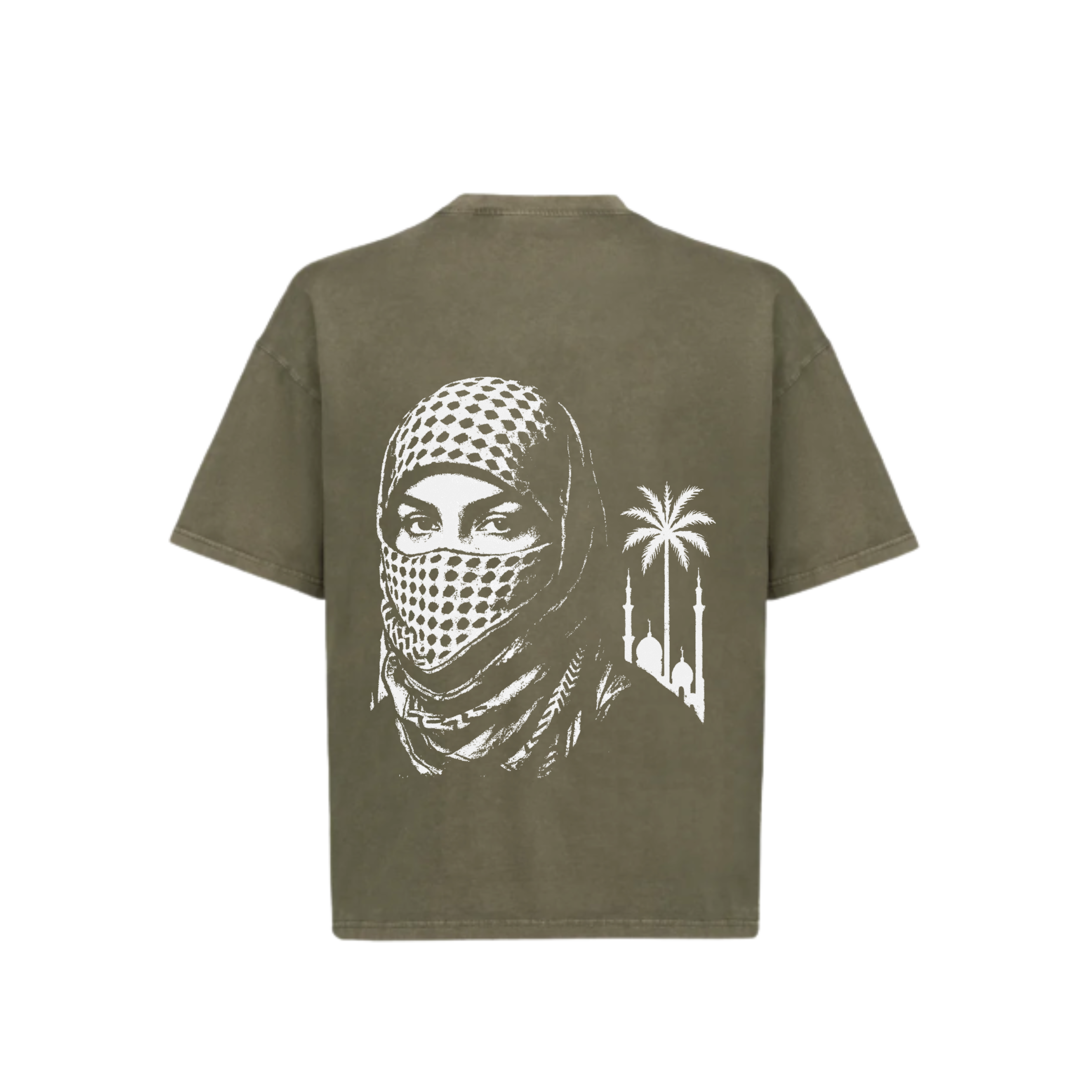 DXB olive tee - ASTRAVITA
