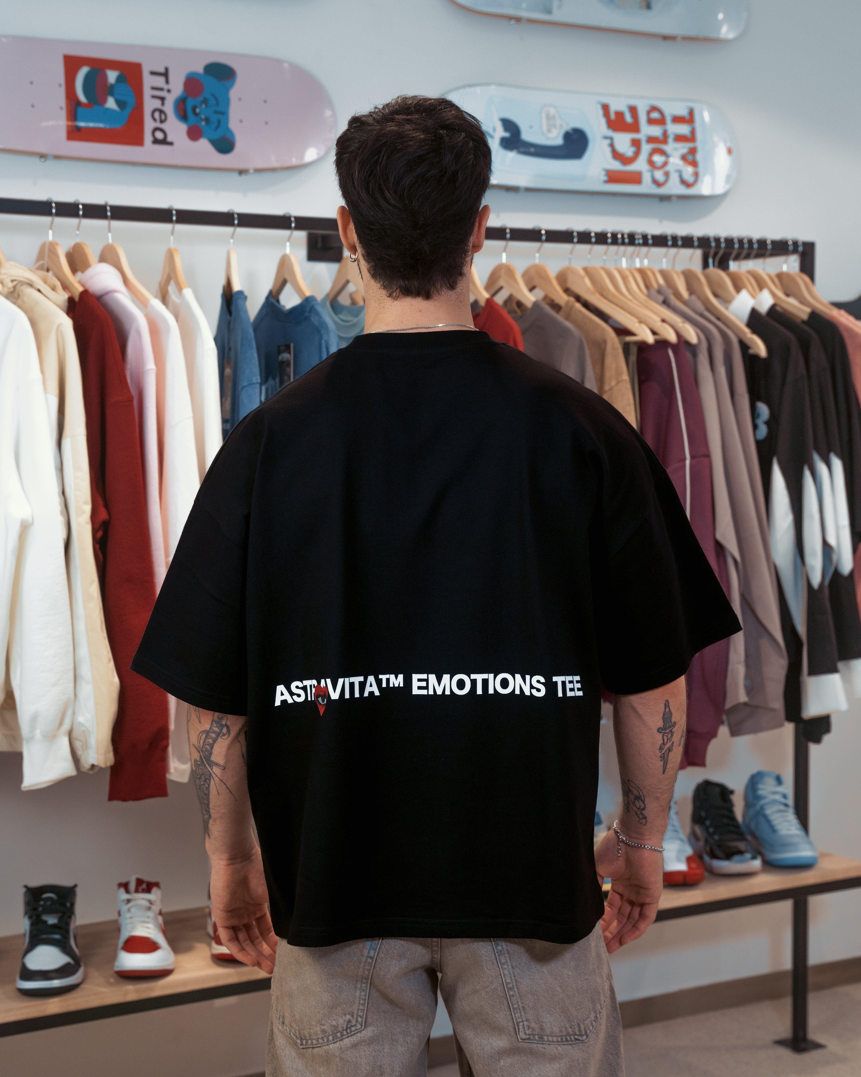 Astravita emotions tee - black boxy fit - ASTRAVITA