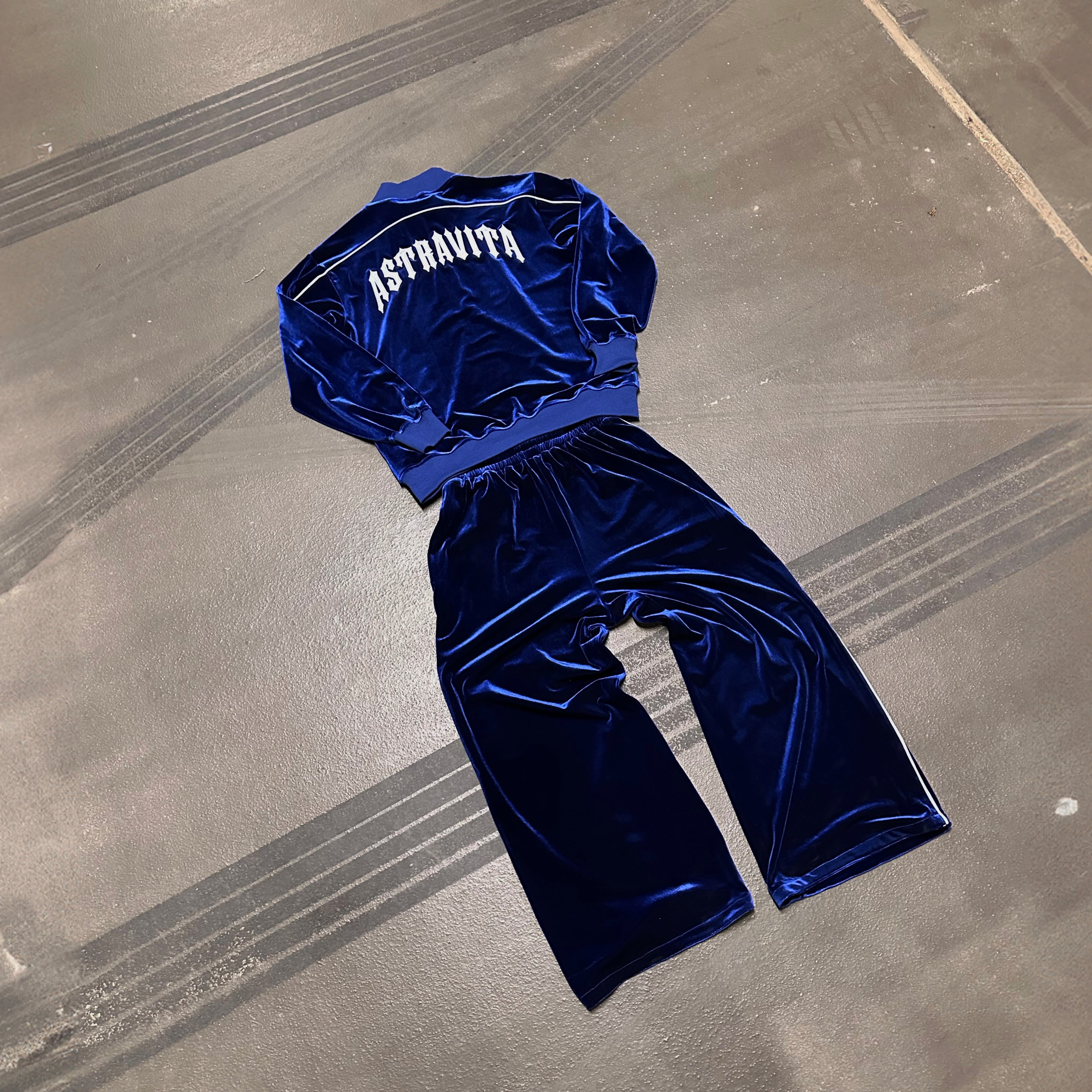Astravita Velour set - Blue - ASTRAVITA