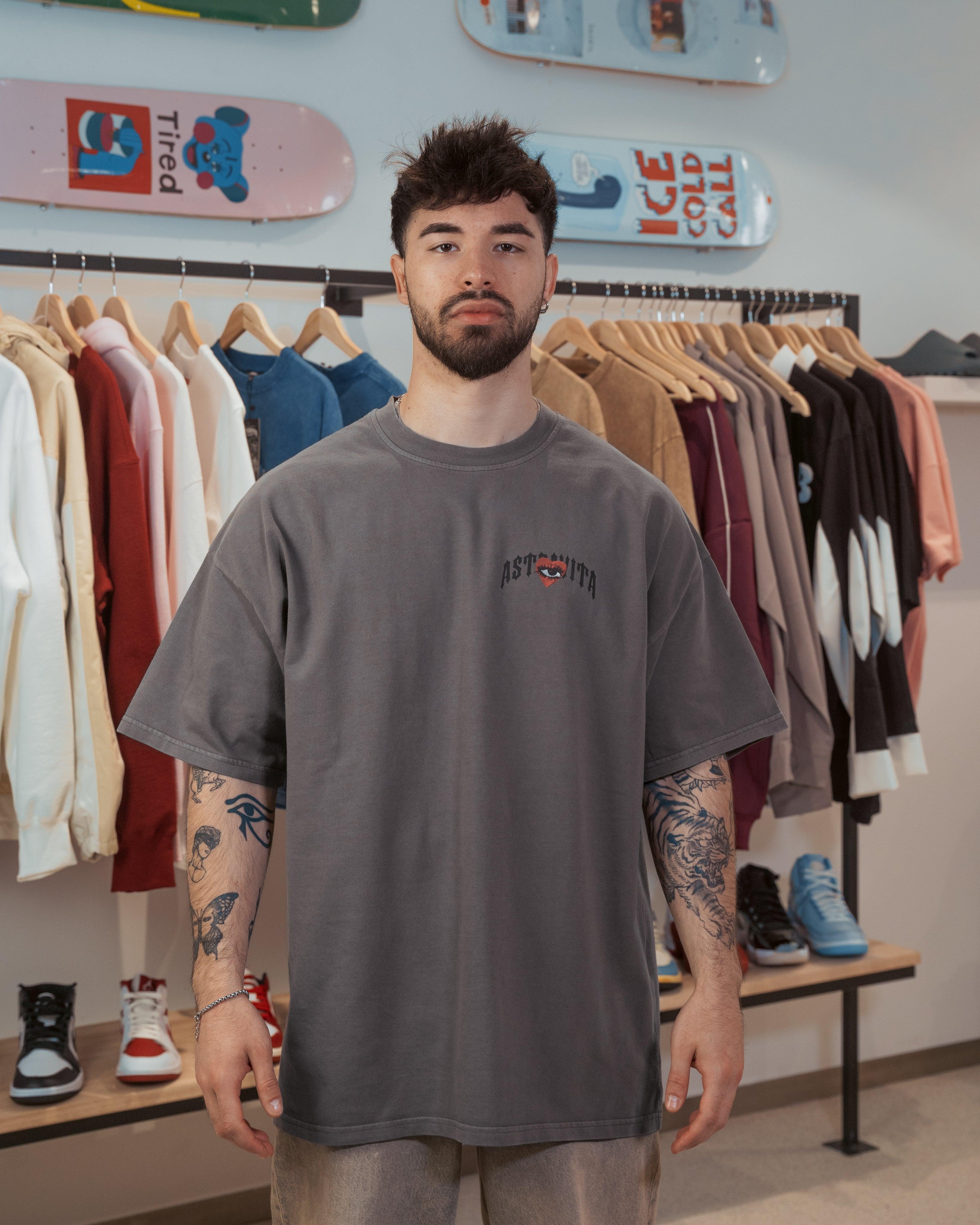 oversized Astravita emotions tee - grey - ASTRAVITA