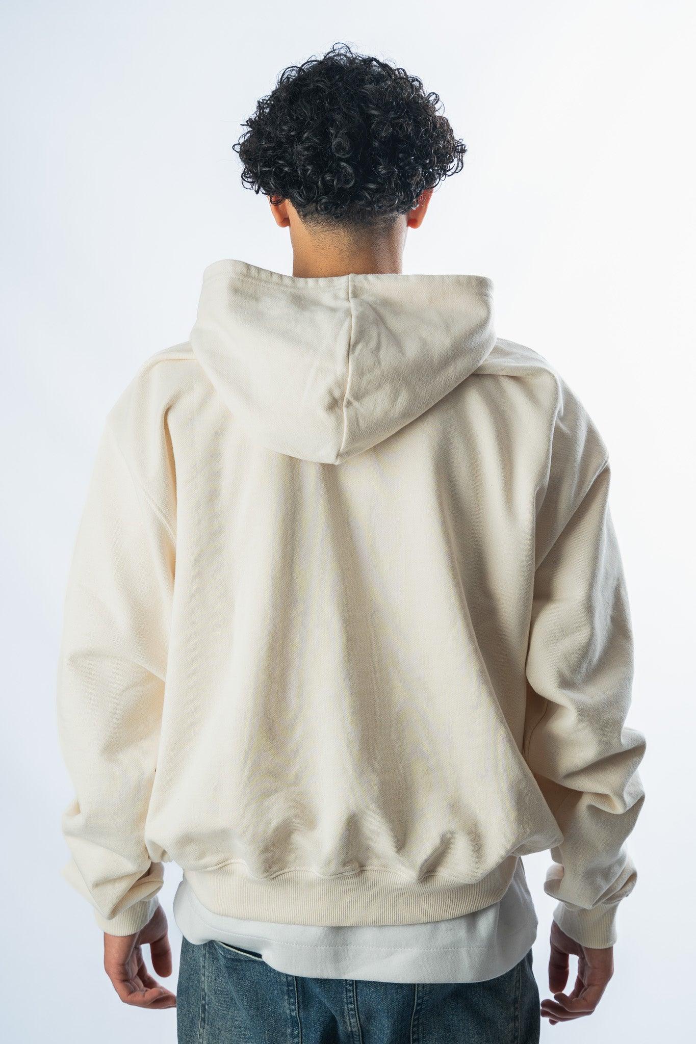men natural oversized signature hoodie. - ASTRAVITA