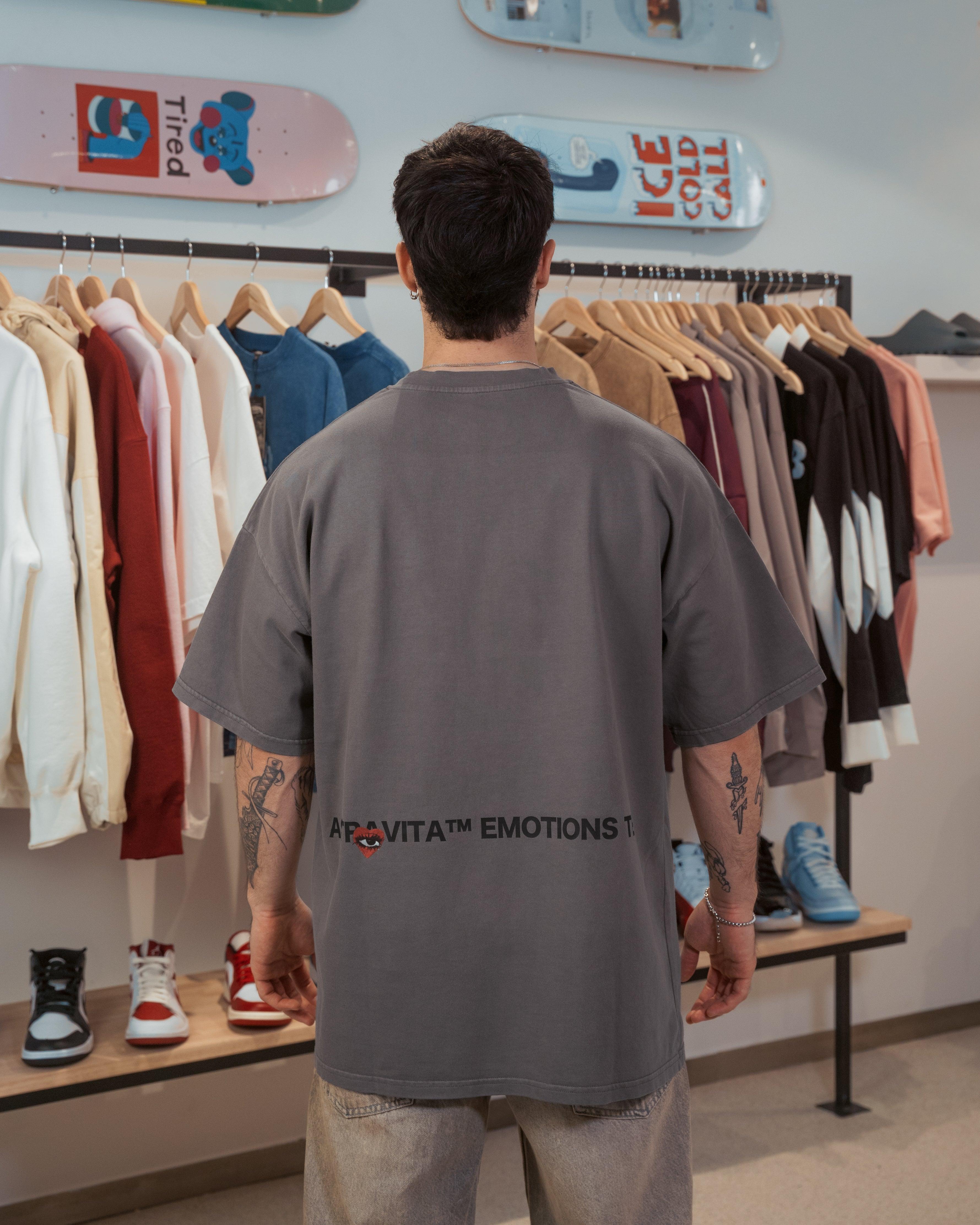 oversized Astravita emotions tee - grey - ASTRAVITA