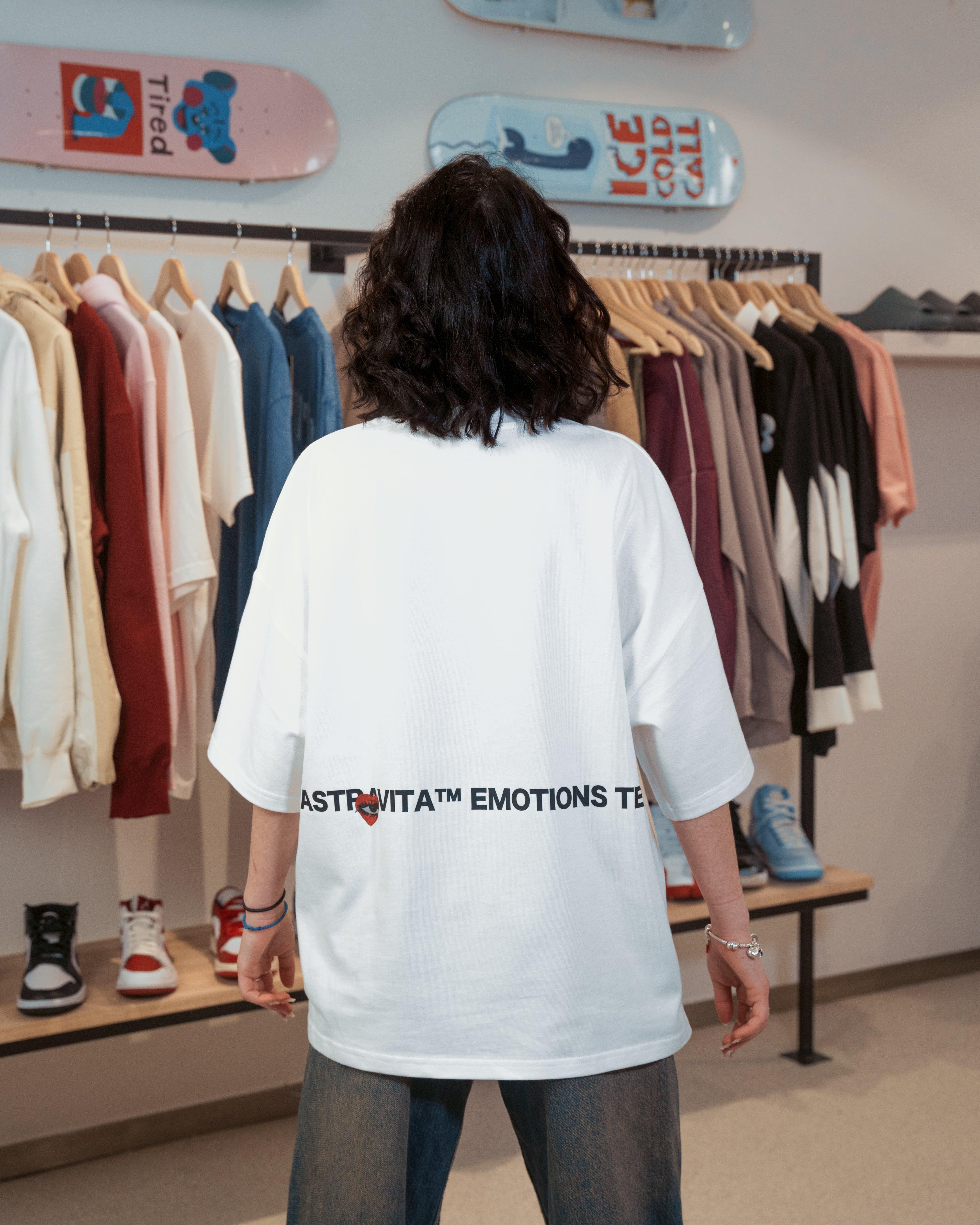 Astravita emotions tee - white boxy fit - ASTRAVITA