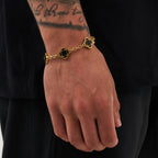 Astravita -  Black Gold Signature Clover Bracelet - ASTRAVITA