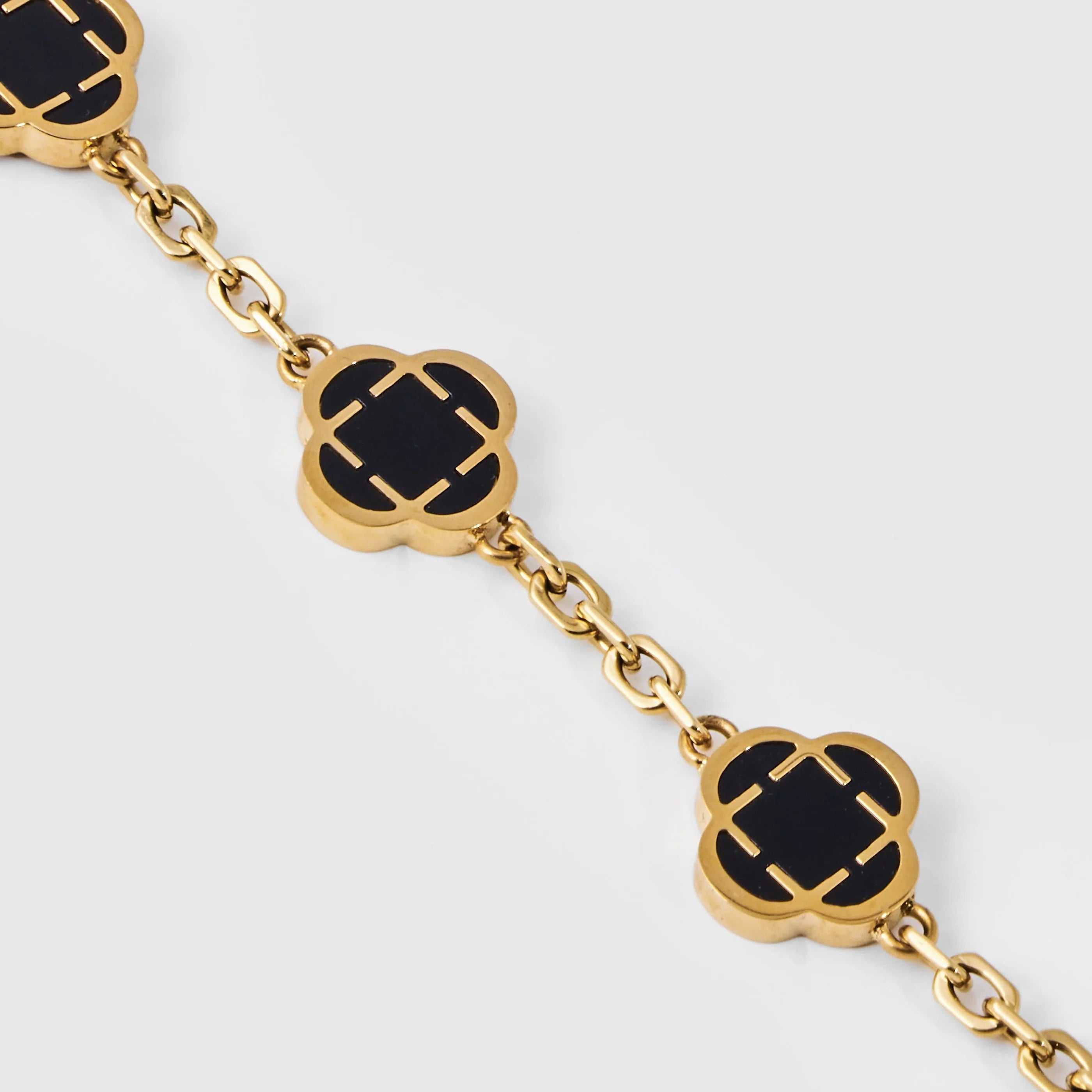 Astravita -  Black Gold Signature Clover Bracelet - ASTRAVITA