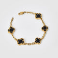 Astravita -  Black Gold Signature Clover Bracelet - ASTRAVITA