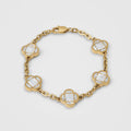 Astravita -  White Gold Signature Clover Bracelet - ASTRAVITA
