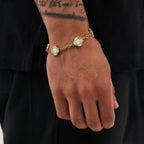 Astravita -  White Gold Signature Clover Bracelet - ASTRAVITA