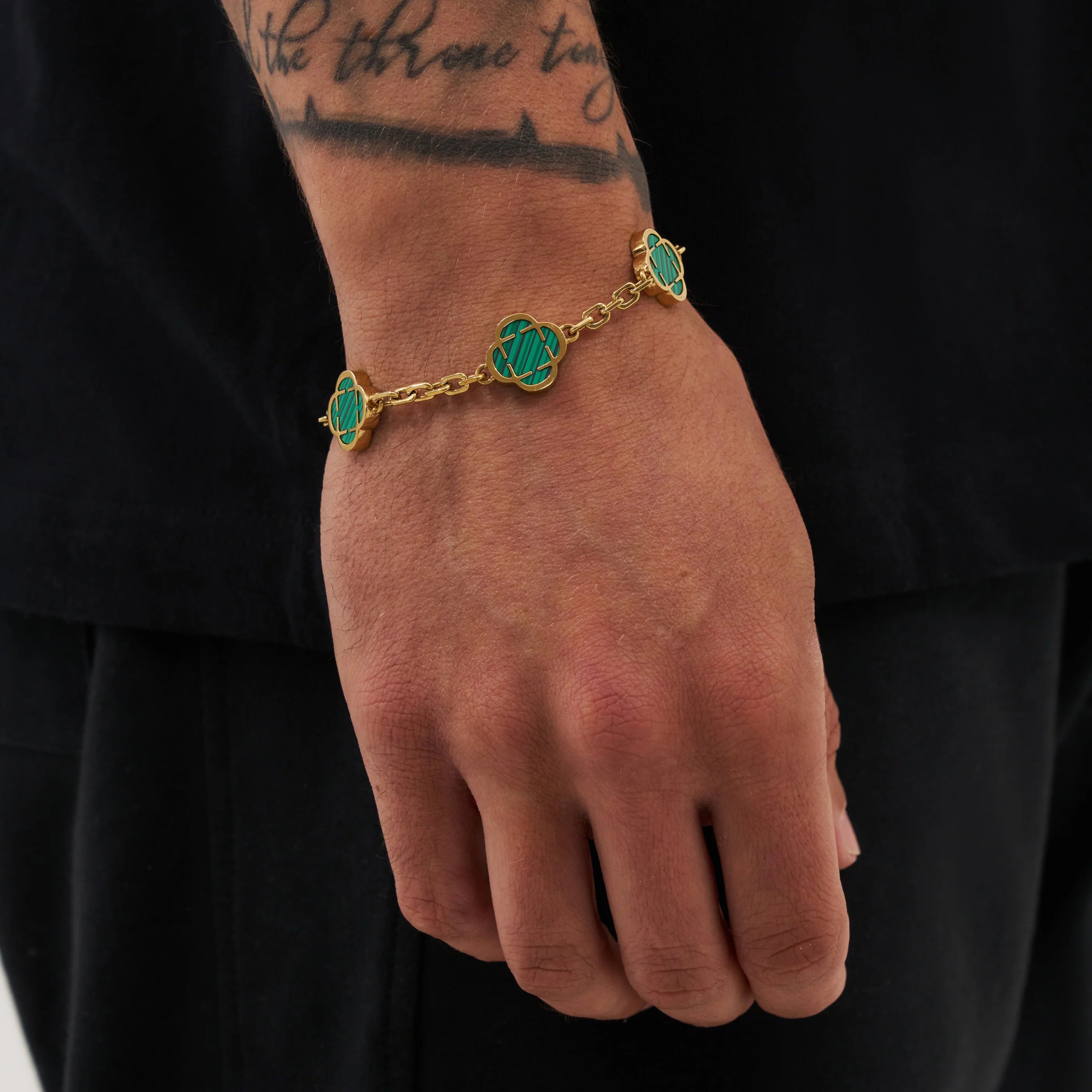Astravita -  Green Gold Signature Clover Bracelet - ASTRAVITA