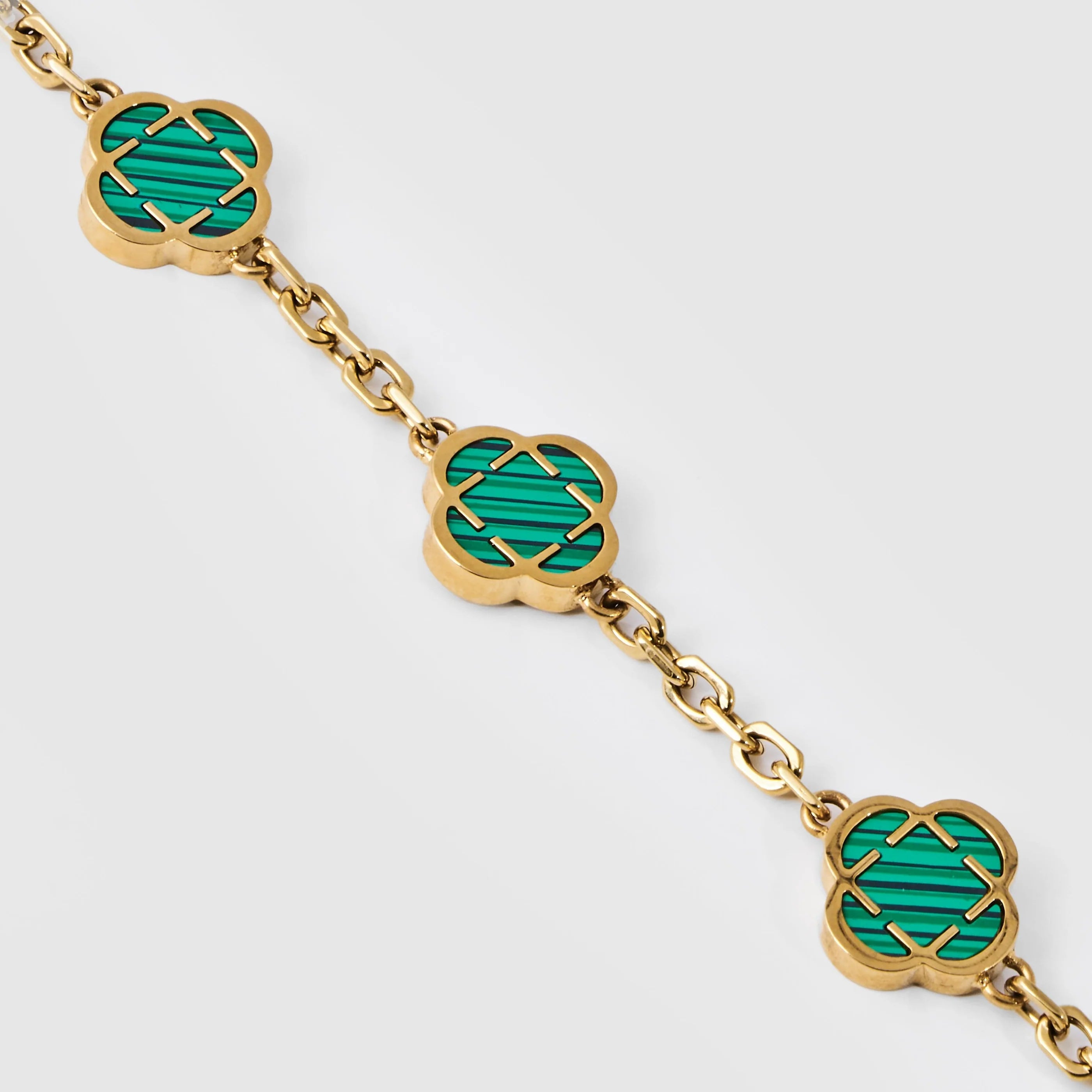 Astravita -  Green Gold Signature Clover Bracelet - ASTRAVITA