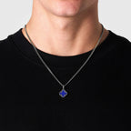 Astravita - Blue Clover Pendant Necklace - ASTRAVITA