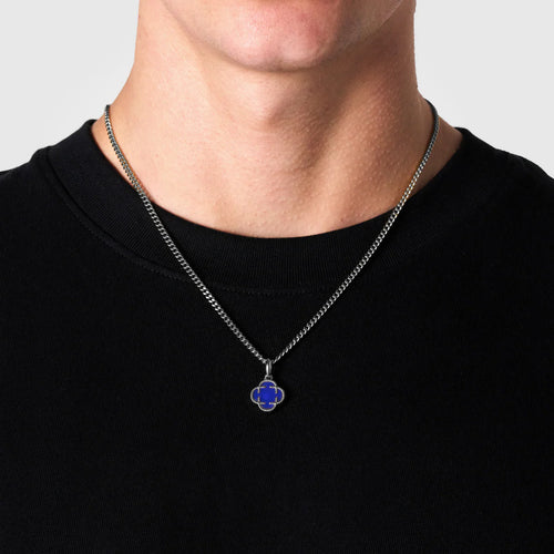 Astravita - Blue Clover Pendant Necklace - ASTRAVITA