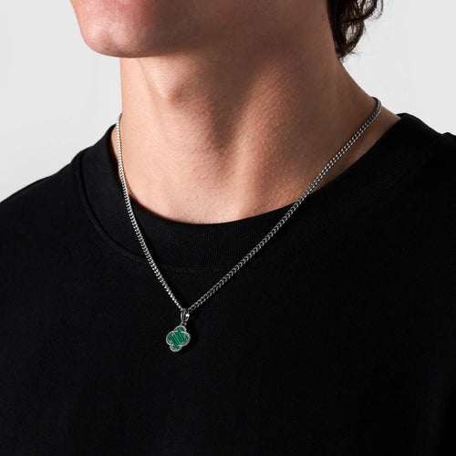 Astravita - Green Clover Pendant Necklace - ASTRAVITA